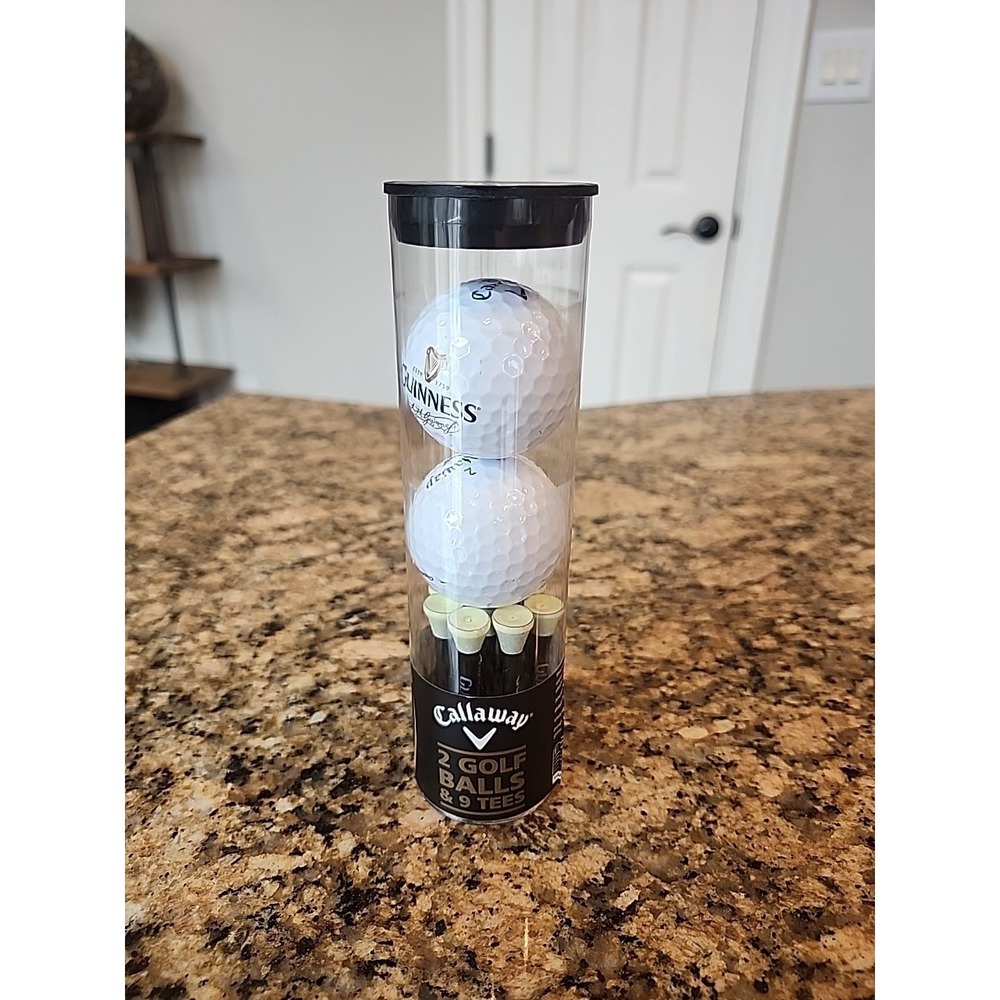 Guinness‎ Logo Callaway Golf Set 2 Golf Balls 9 Tees St. Patty's